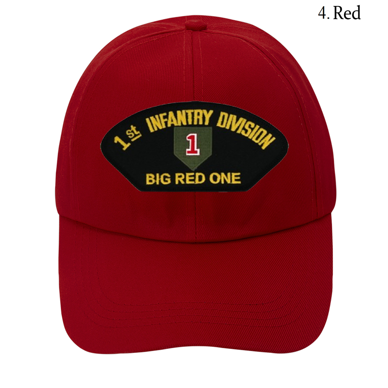 Embroidered Hat 1st Infantry Division – Big Red One, Veteran Cap, Trucker Hat