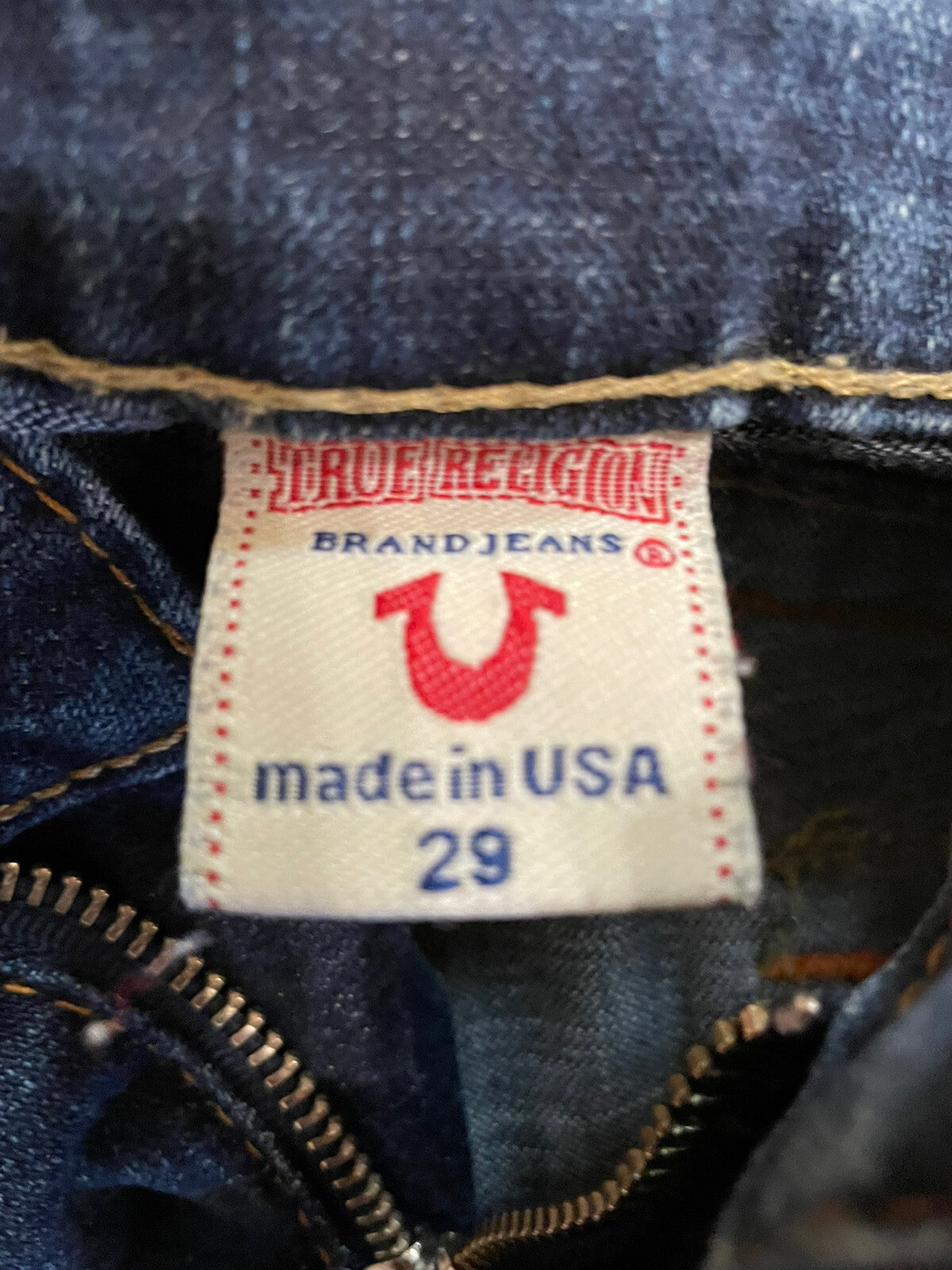 True Religion Jeans Bridget Stone & Tint Low Rise Made In USA 29 Twisted Flare