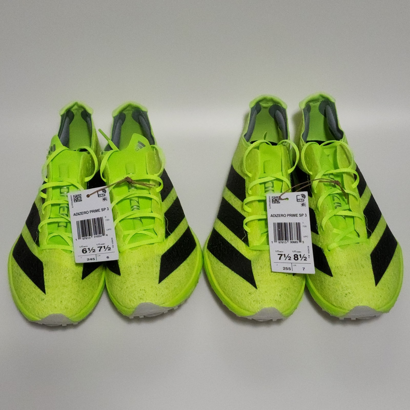 Lot 2 Adidas Adizero Prime SP 3 Strung Running Men’s Sz 6.5 x 1, Sz 7.5 x 1