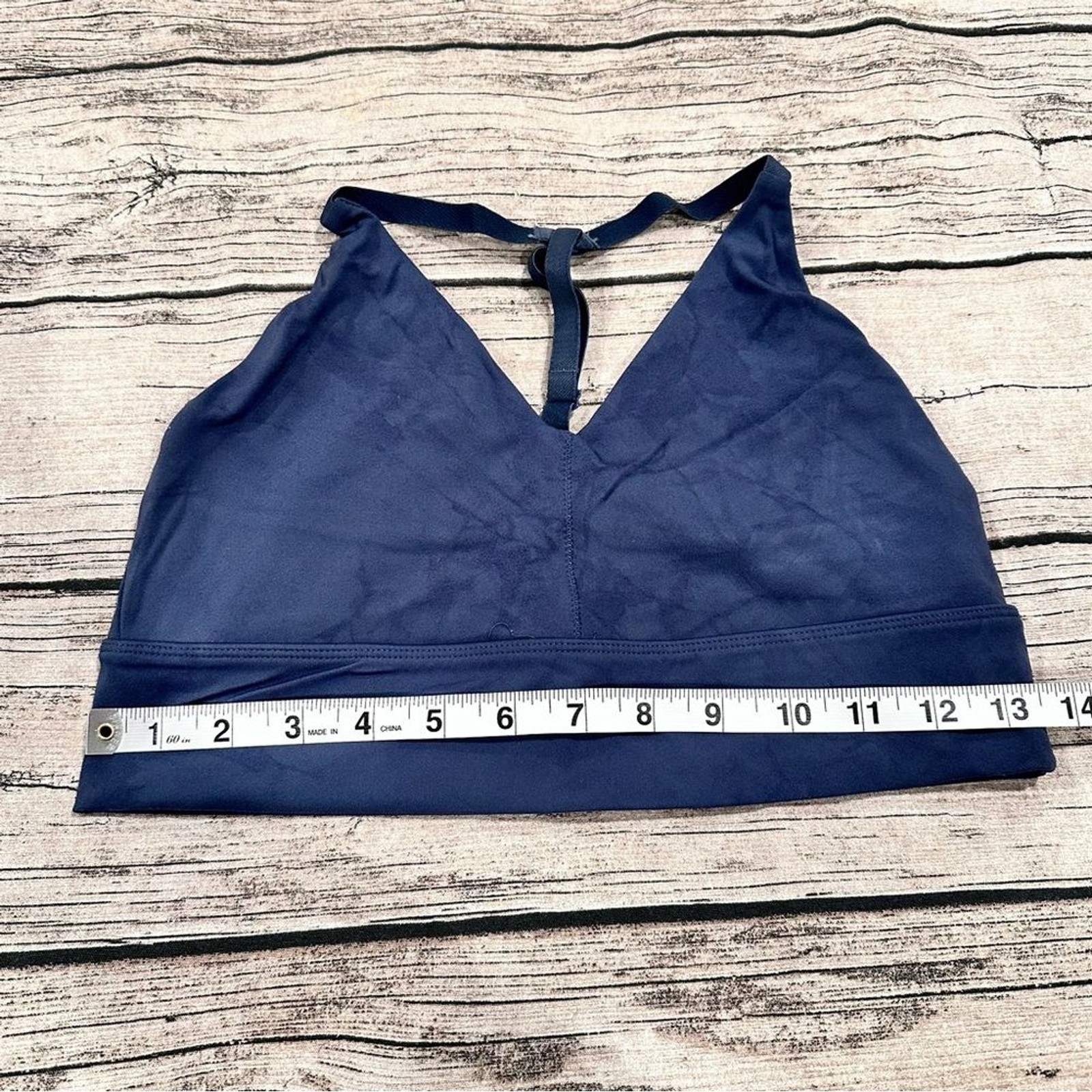 Alphalete Deep Blue Faint Tie Dye T-Back Sports Bra Size Small