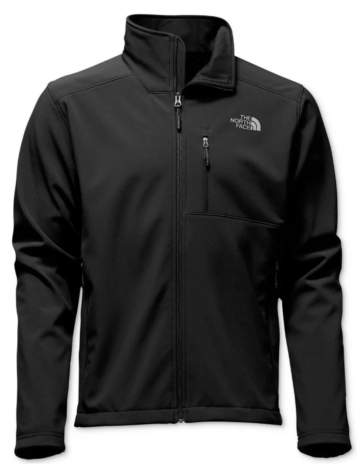 The North Face Men’s Black Full Zip Softshell Jacket L Stand-Up Logo