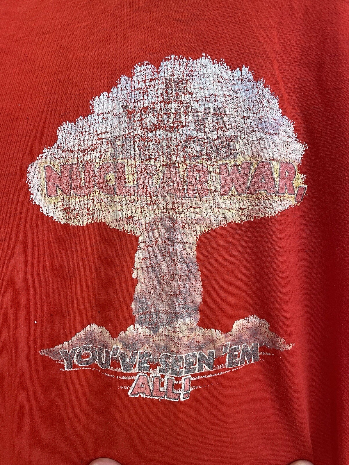 Vintage 70s 80s nuclear war Red tshirt Steadman Men’s Large