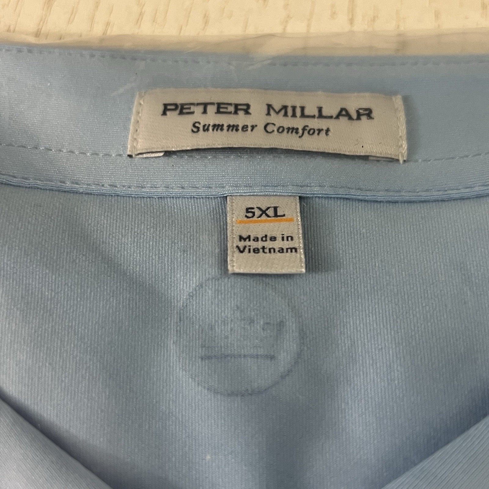 Peter Millar Polo Shirt Men 5XL Summer Comfort 125 US Open Golf Performance Blue