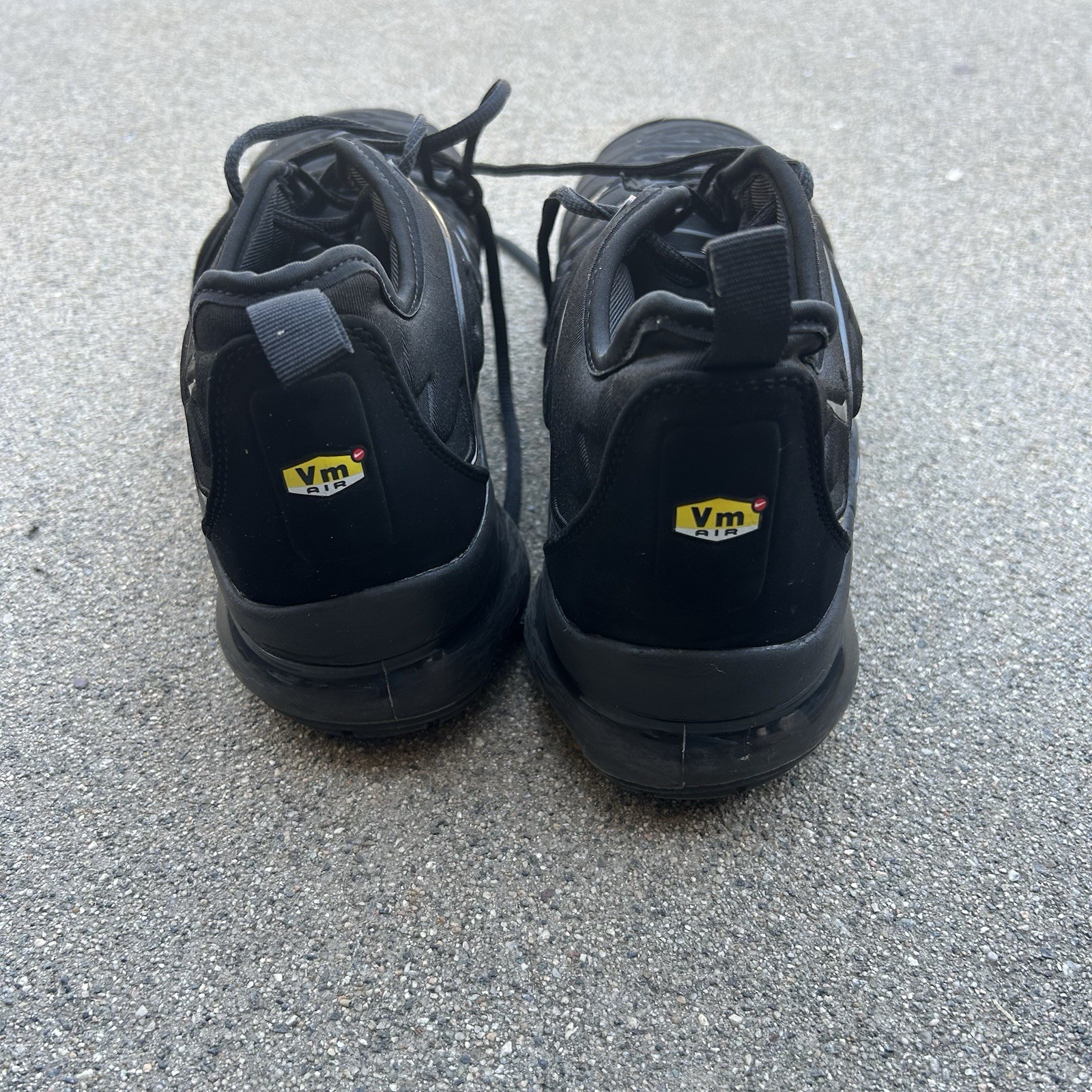 Nike Air VaporMax Plus Low Triple Black Mens Athletic Shoes 924453-004 Size 13