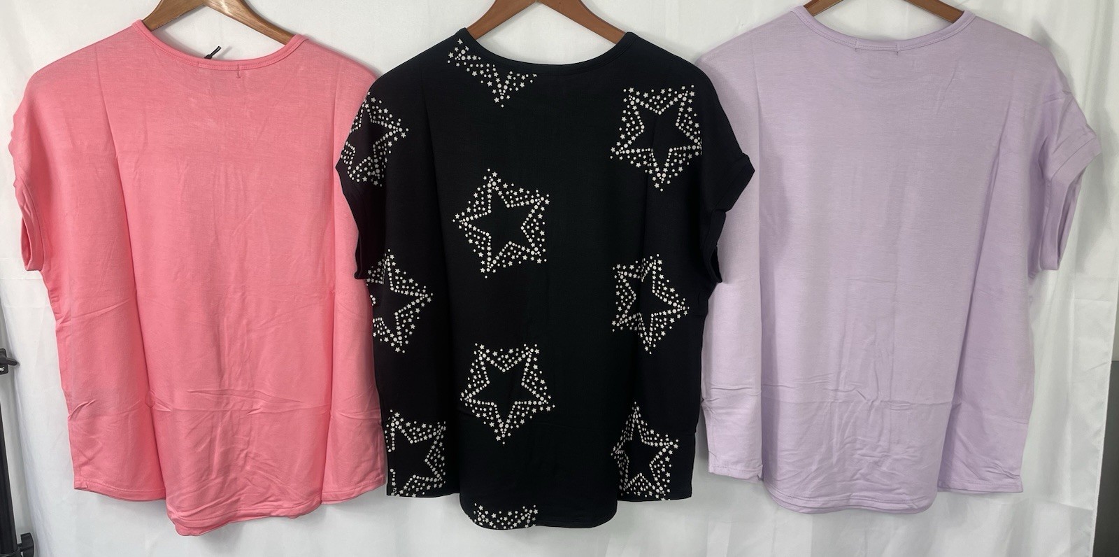 Buffalo Ladies French Terry Short Sleeve Top Pick Size Pink, Black or Lilac NWT