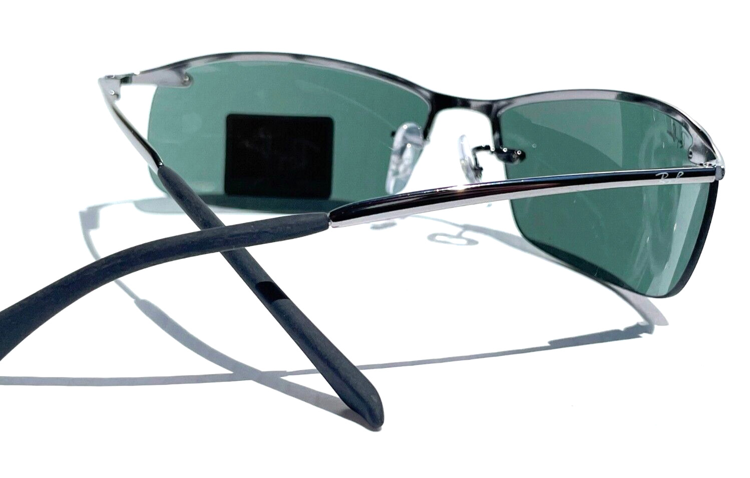 NEW Ray Ban Gunmetal UV PROTECTIVE Dark Green Lens Sunglass RB 3183 004/71