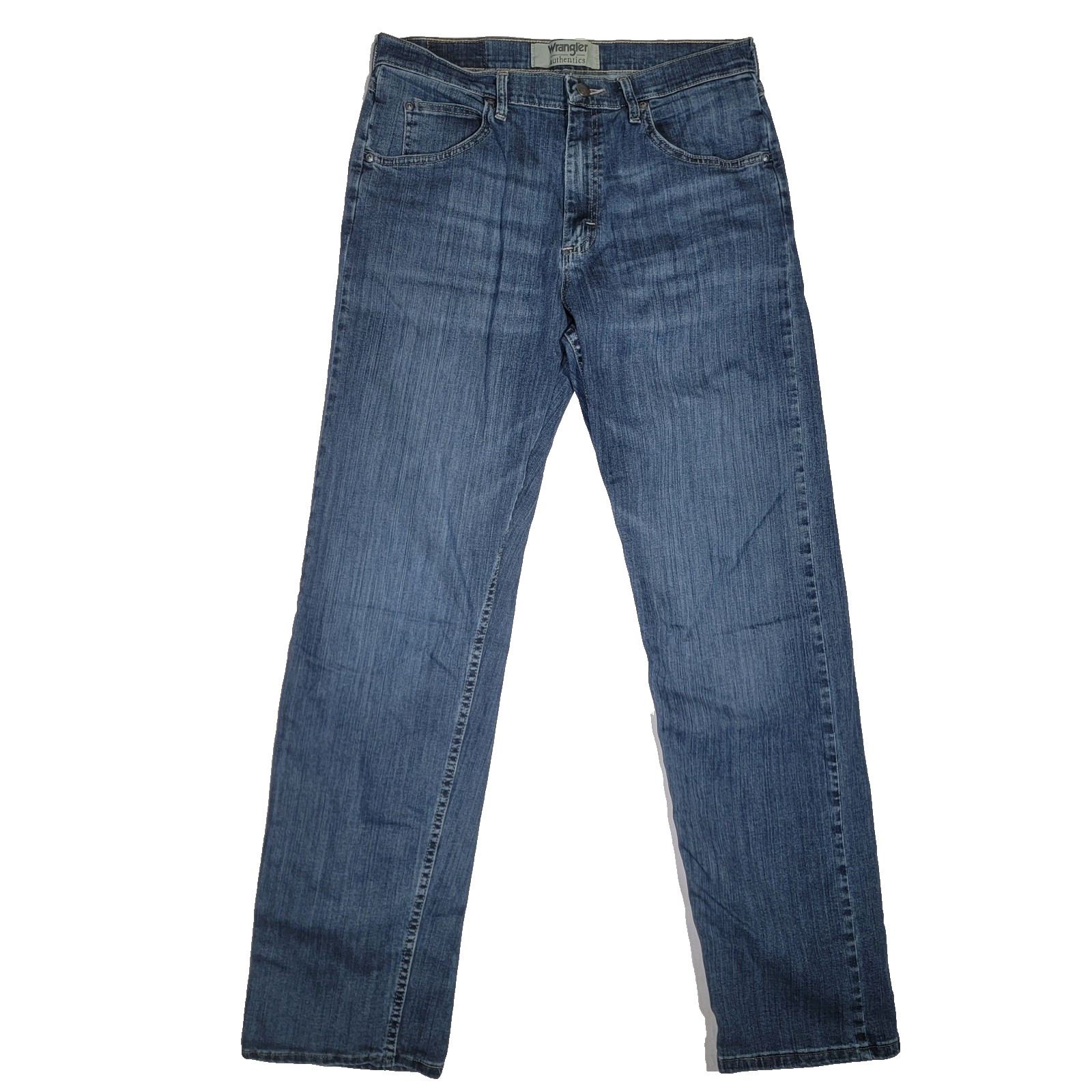 Wrangler Authentics Jeans Mens 32×34 Blue Cotton Denim Straight Workwear