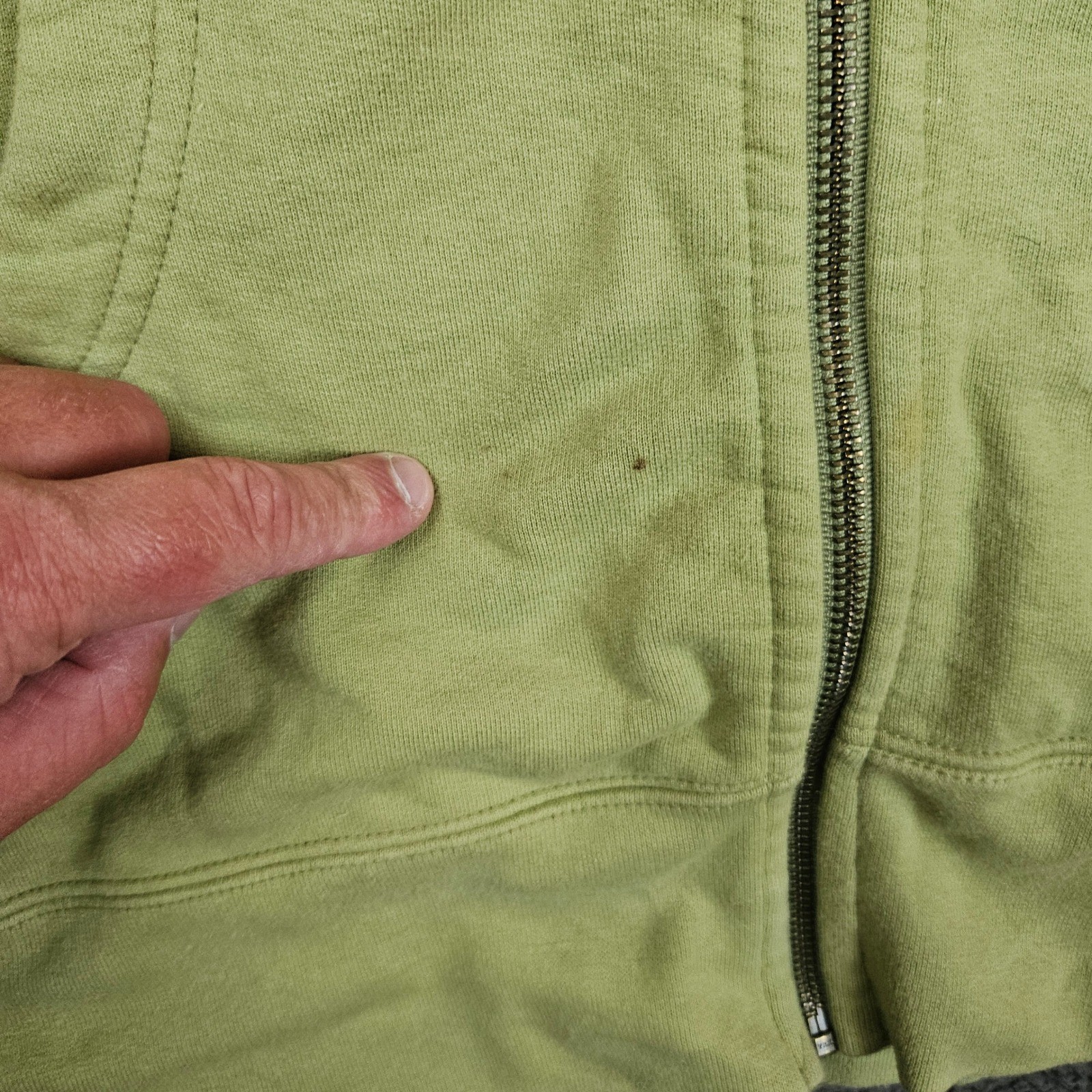 American Giant Mens Classic Full Zip Hoodie Green Large Made in USA