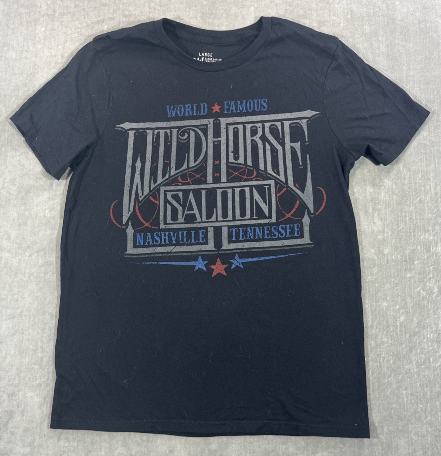 Wildhorse Saloon Nashville TN Mens Large Black Graphic T-Shirt Country Music