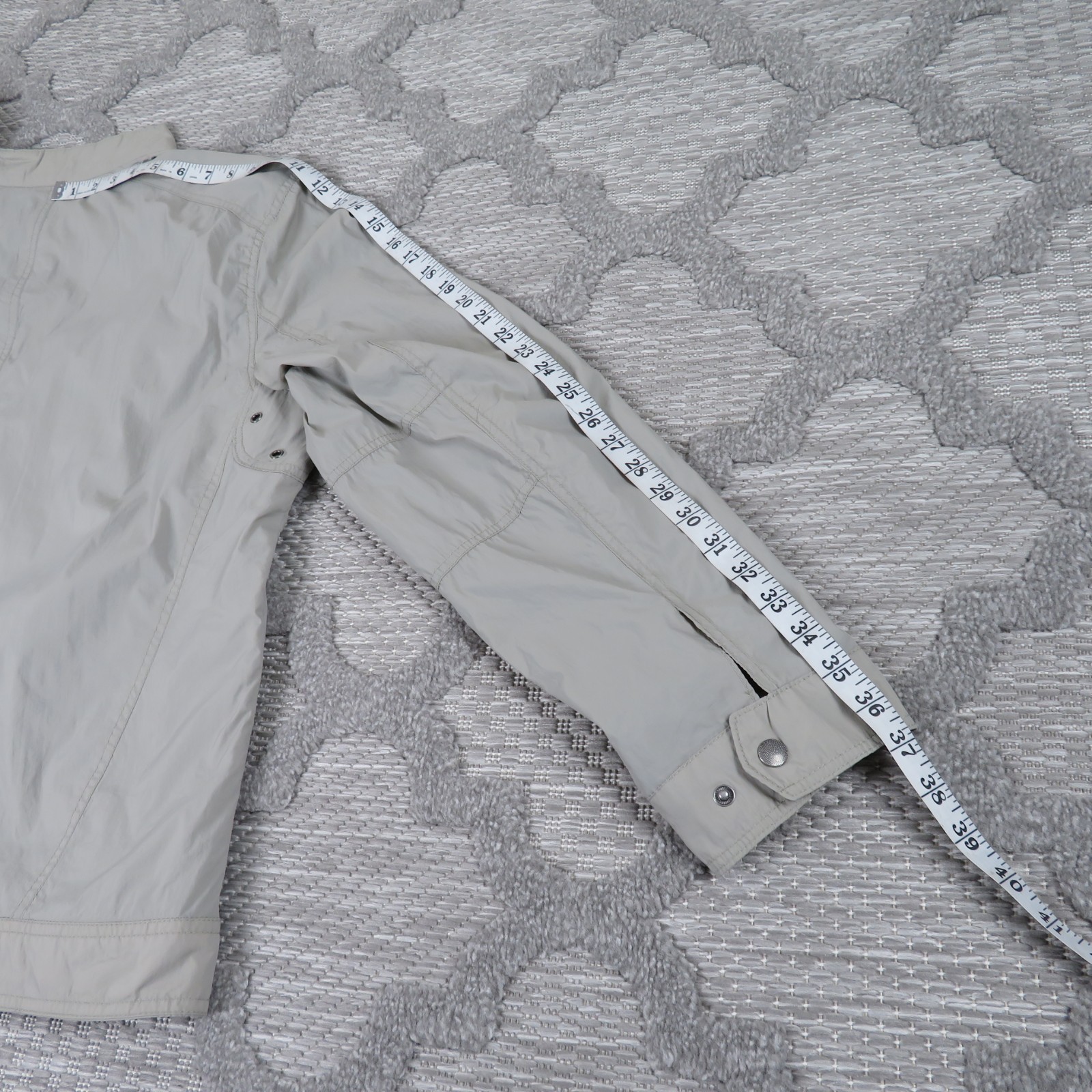 Lucky Brand Jacket Mens XXL Grey Nylon Moto Windbreaker Biker Utility Snap
