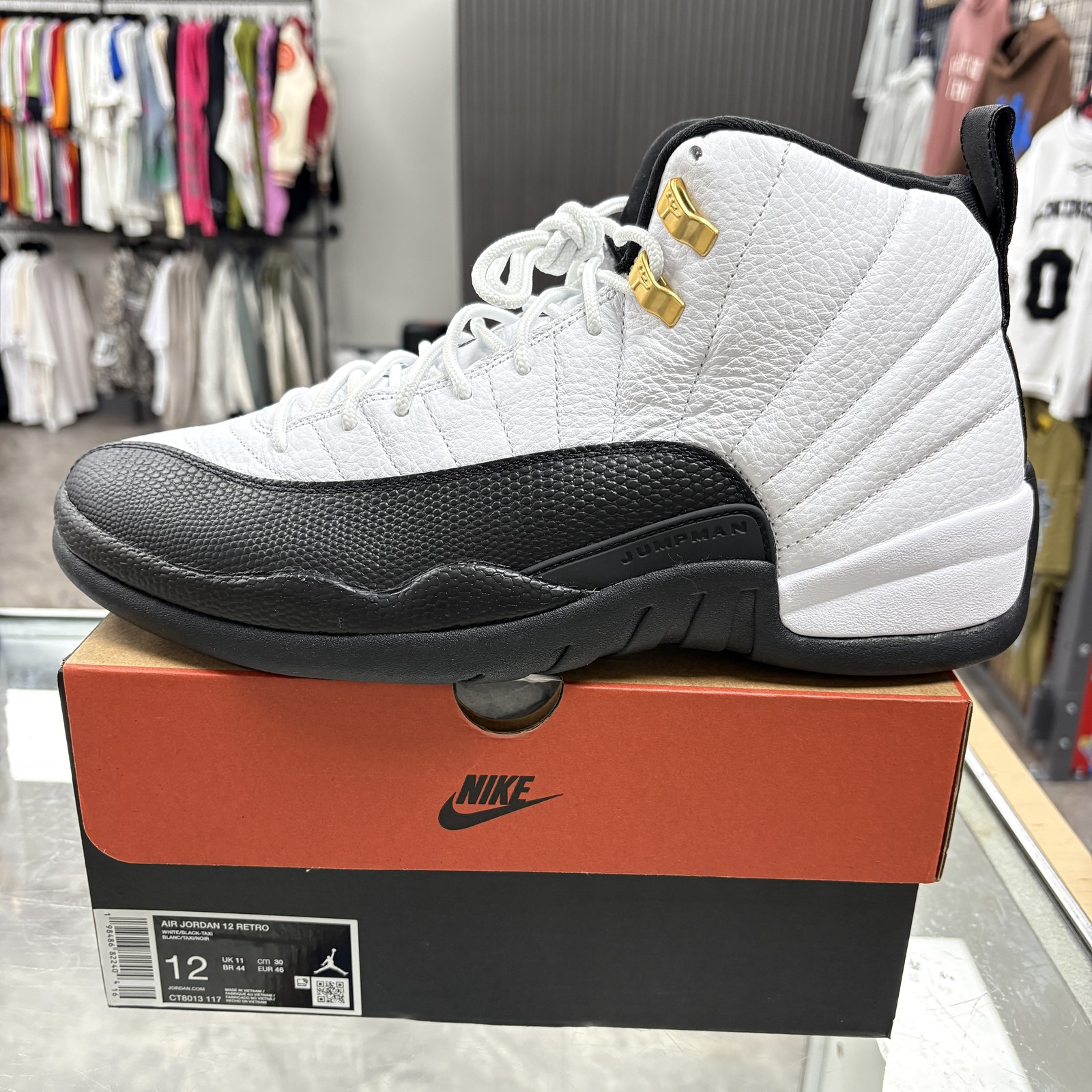 Size 12M/13.5W – Jordan 12 Retro Taxi (2025) CT8013-117