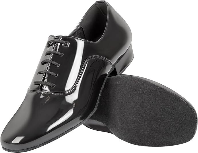 Men’s Latin Dance Shoes Leather Sole Ballroom Salsa Tango Waltz Character Shoes