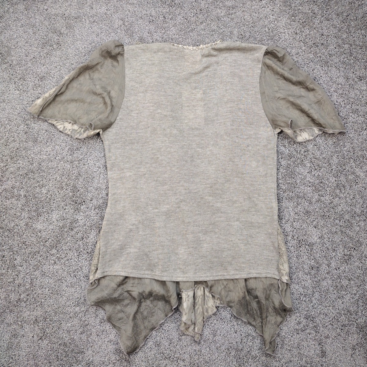 Pretty Angel NWT Green Top Tunic Women’s Size Med Y2K Lace Fairy fun Sexy Shirt