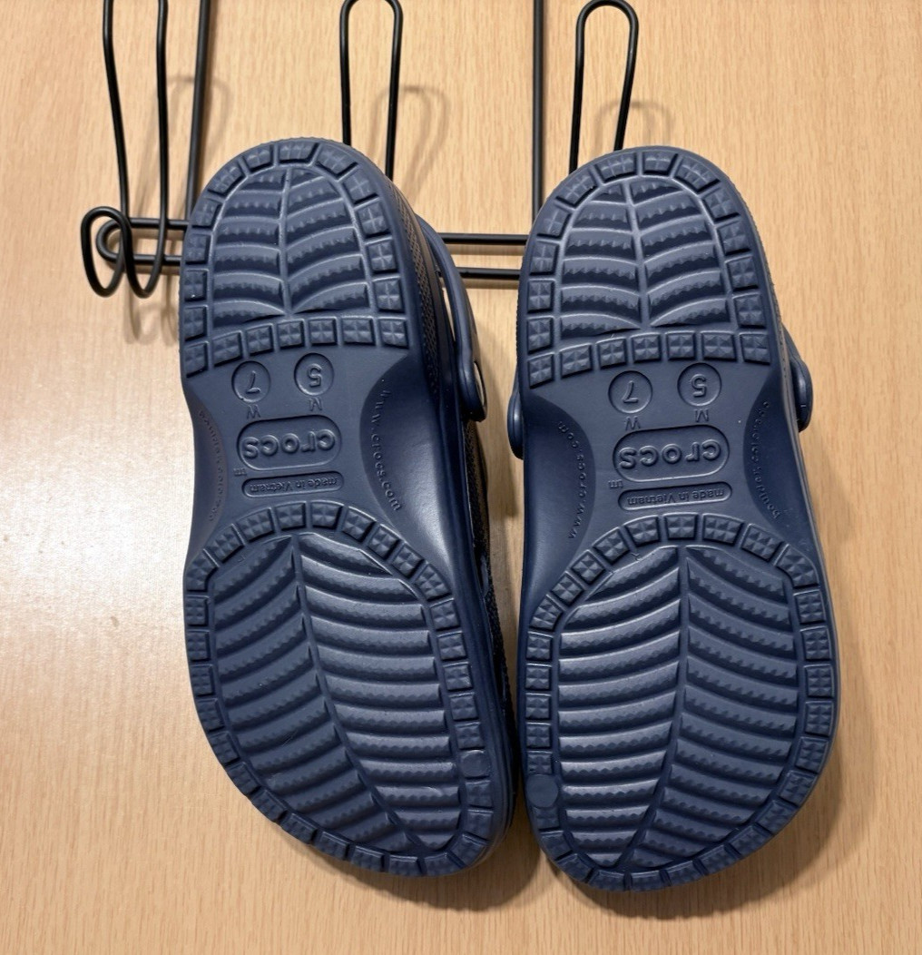Crocs Baya Clogs Navy Blue Unisex Men’s 5 Women’s 7 Slip On Water Friendly