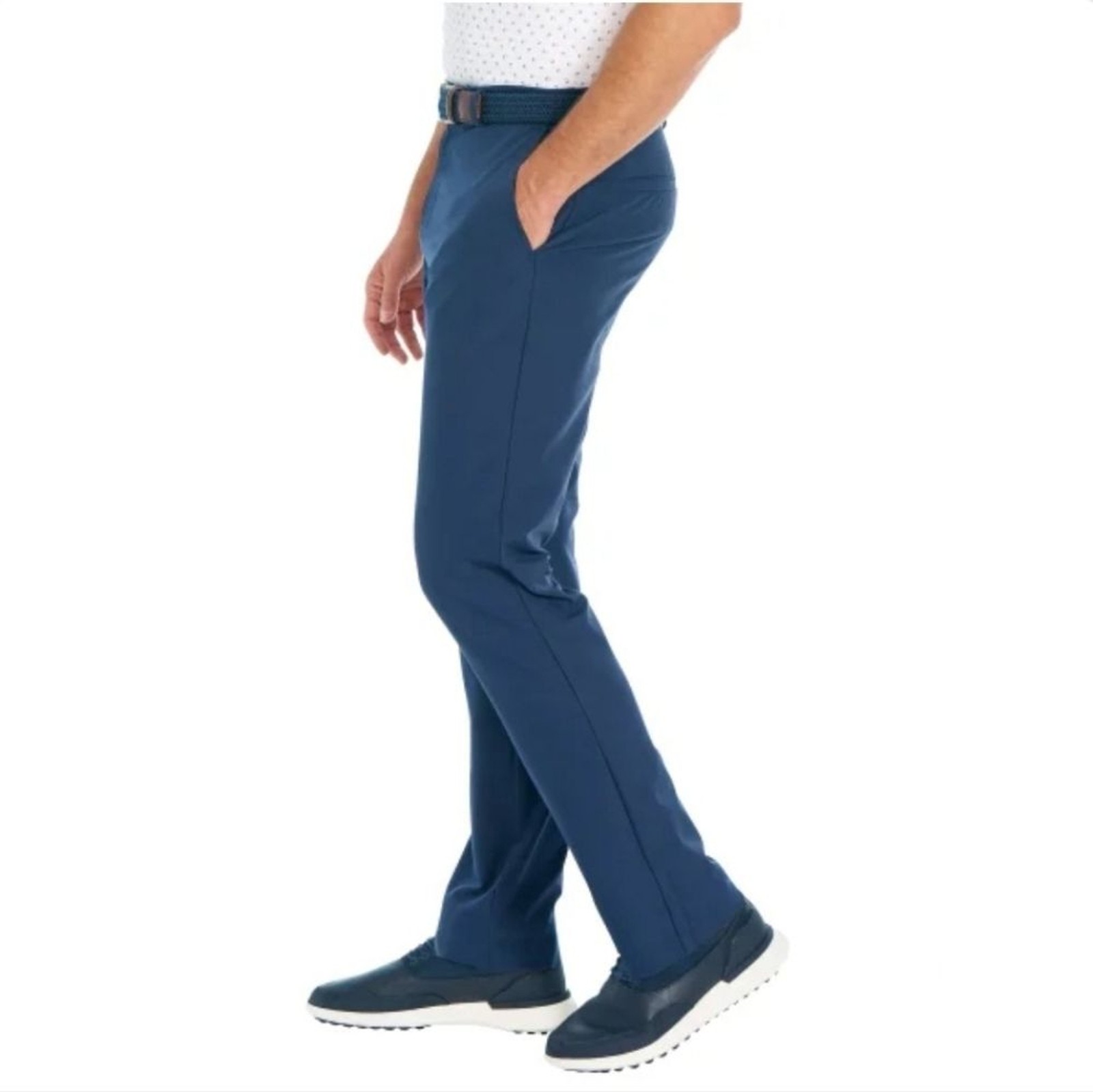 Greg Norman ML75 Men’s Luxe Performance Chino Pants 42×32 Flex Waistband Blue