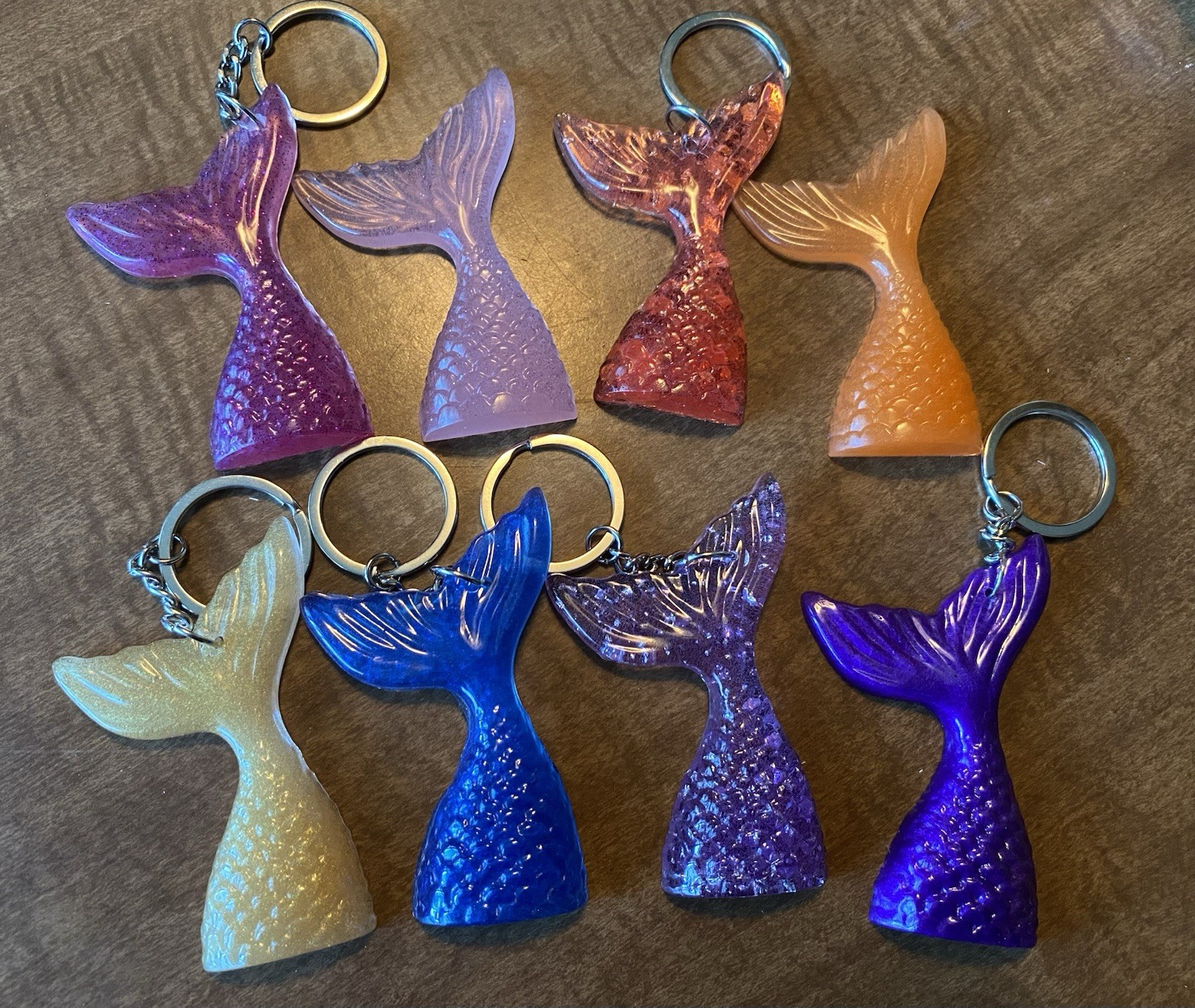 Mermaid Tail Resin Keychain