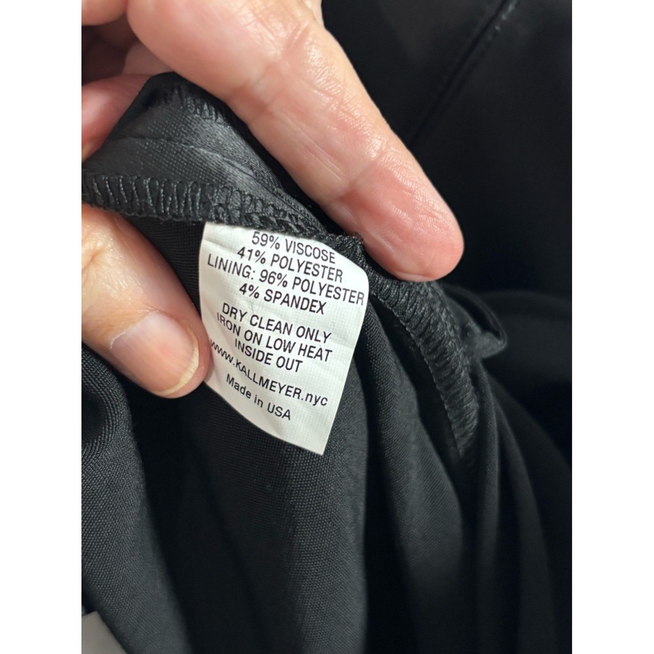 NWT KALLMEYER Madelynn Classic Black Satin Wide Leg Trousers Size 10