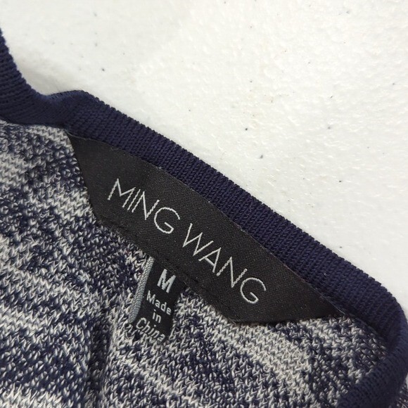 Ming Wang Sweater Womens Medium Blue Cardigan Jacket Classic
