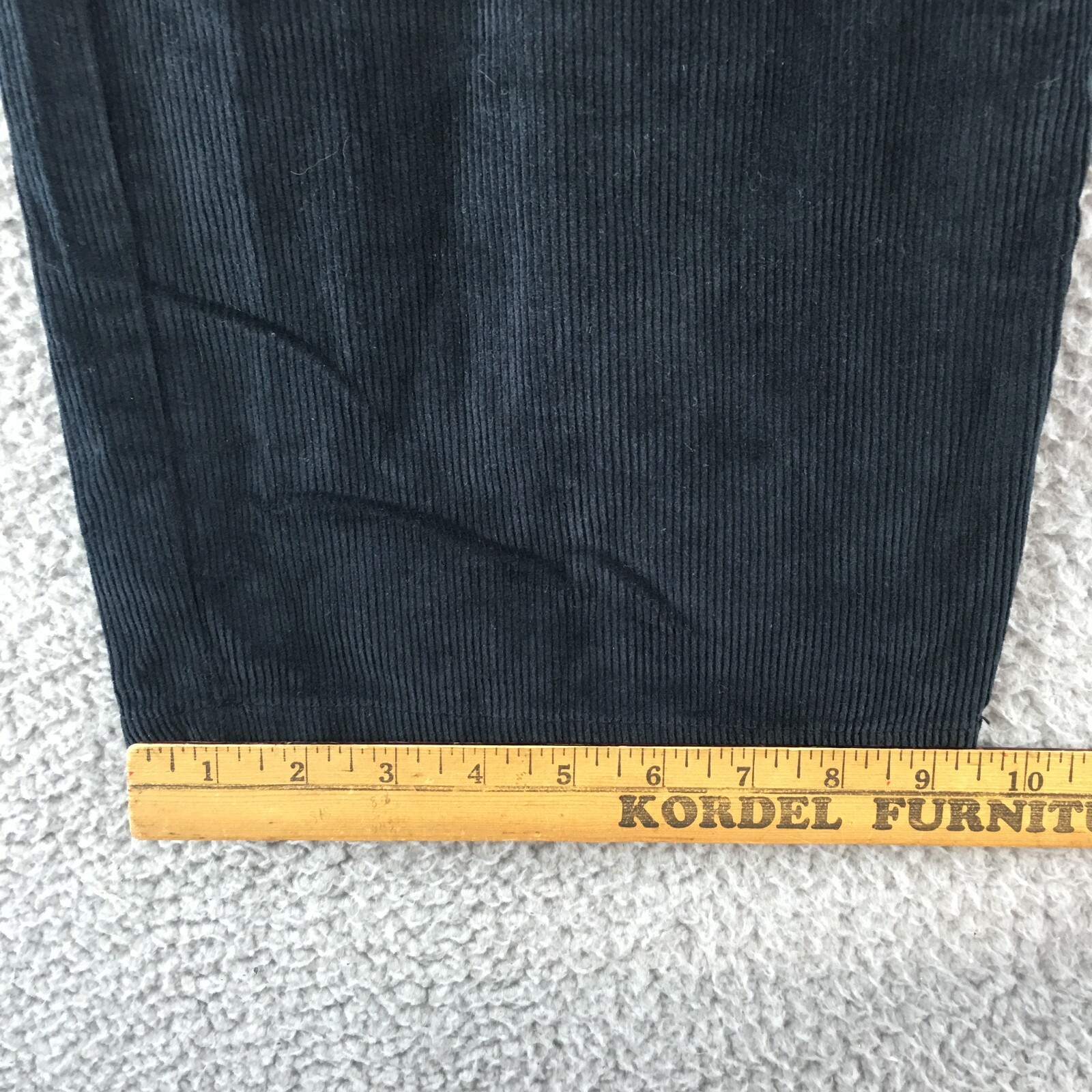 Man BoohooMan Corduroy Carpenter Pants Mens 36 Black Slash Pockets Mid Rise