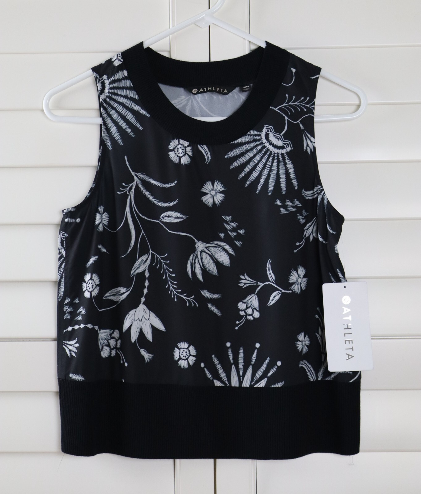 ATHLETA NWT $69 Zephyr Printed Shell Athletic Casual Tank Top Size XXS / 2XS
