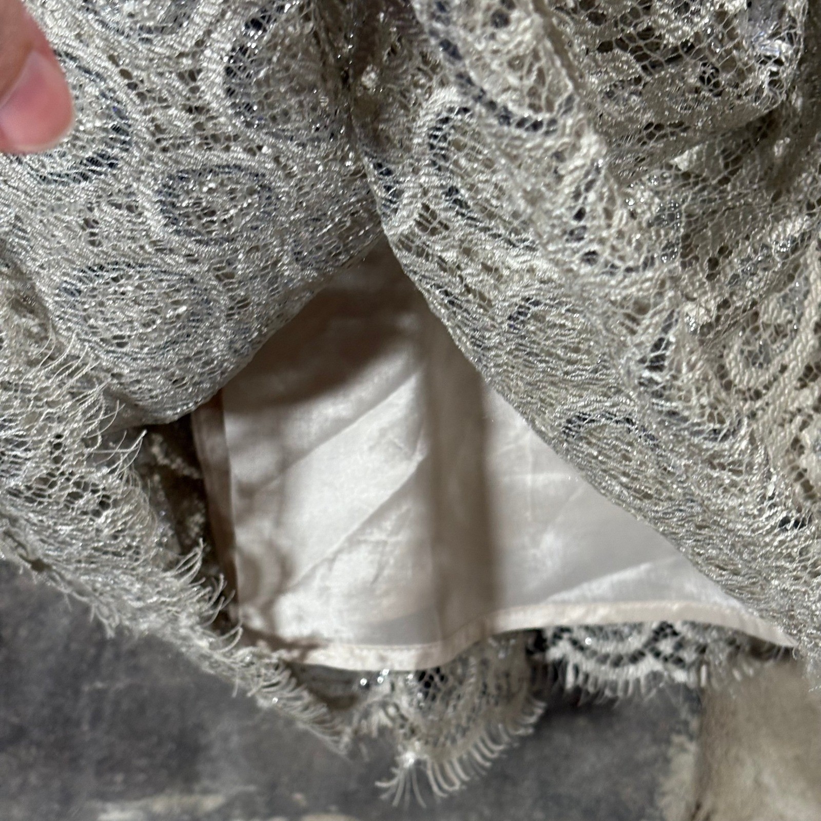 Robert Rodriguez Dress Size 10 Sleeveless Lace Metallic Party Cocktail Formal