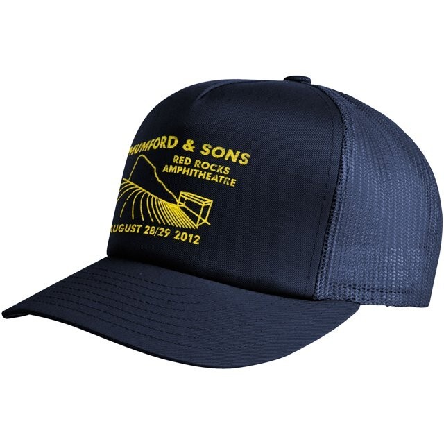 Mumford & Sons Mens Red Rocks Amphitheatre Aug 28/29 2012 Trucker Cap Hat New
