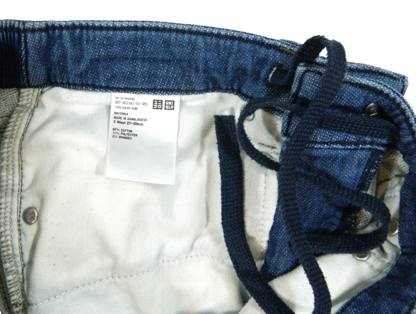 Men’s Uniqlo Jeans Slim Tapered Ezy Stretch Tag 27-30 measured size 28×30