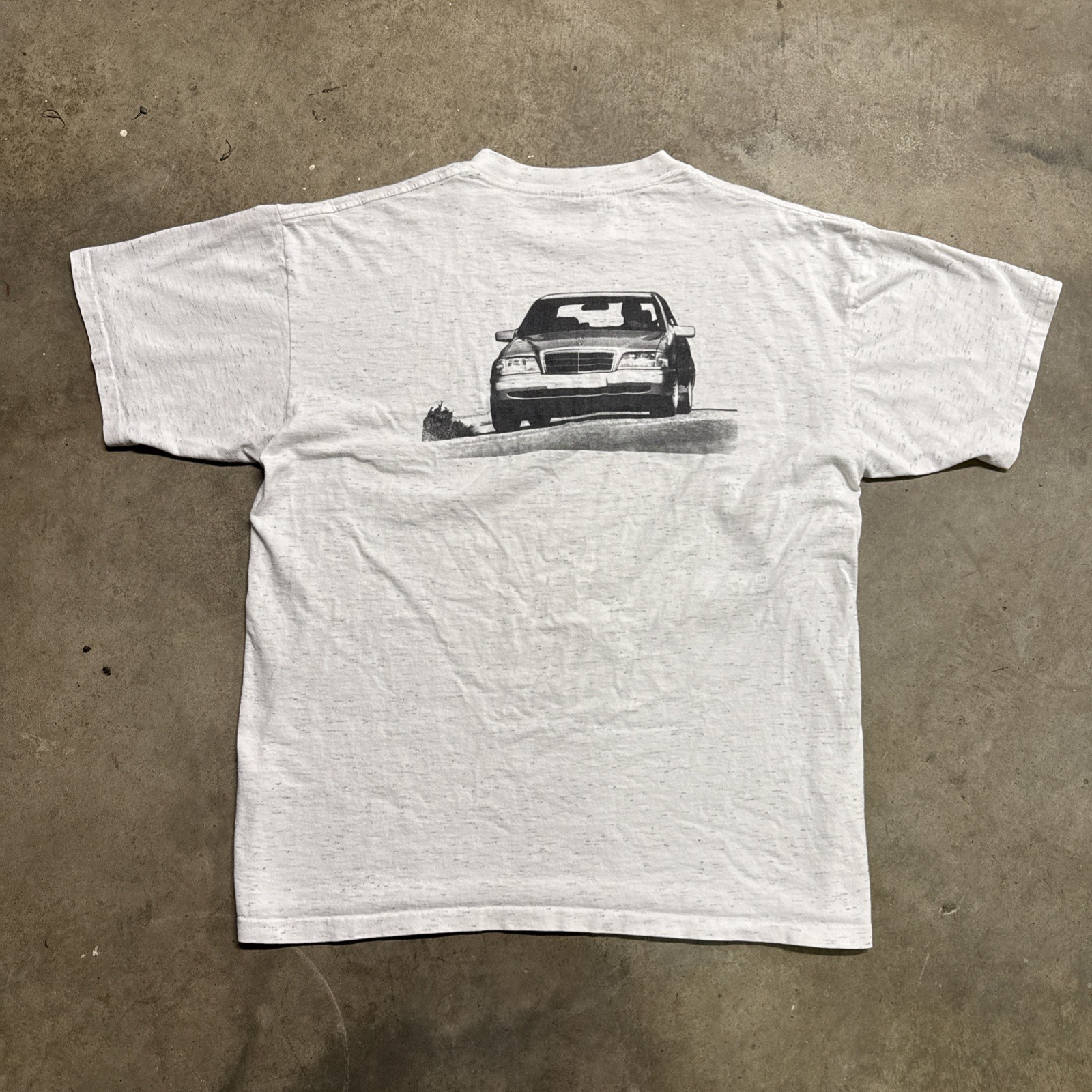 Vintage Mercedes Benz Shirt Mens XL Gray 90s Racing E Class Retro Antique USA