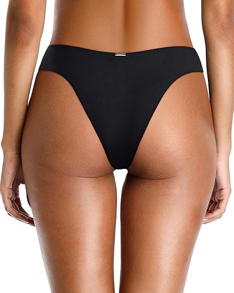 Zmart Women Cheeky Bikini Bottoms V Cut Swim Bottom High Cut Swimsuit Low Waist