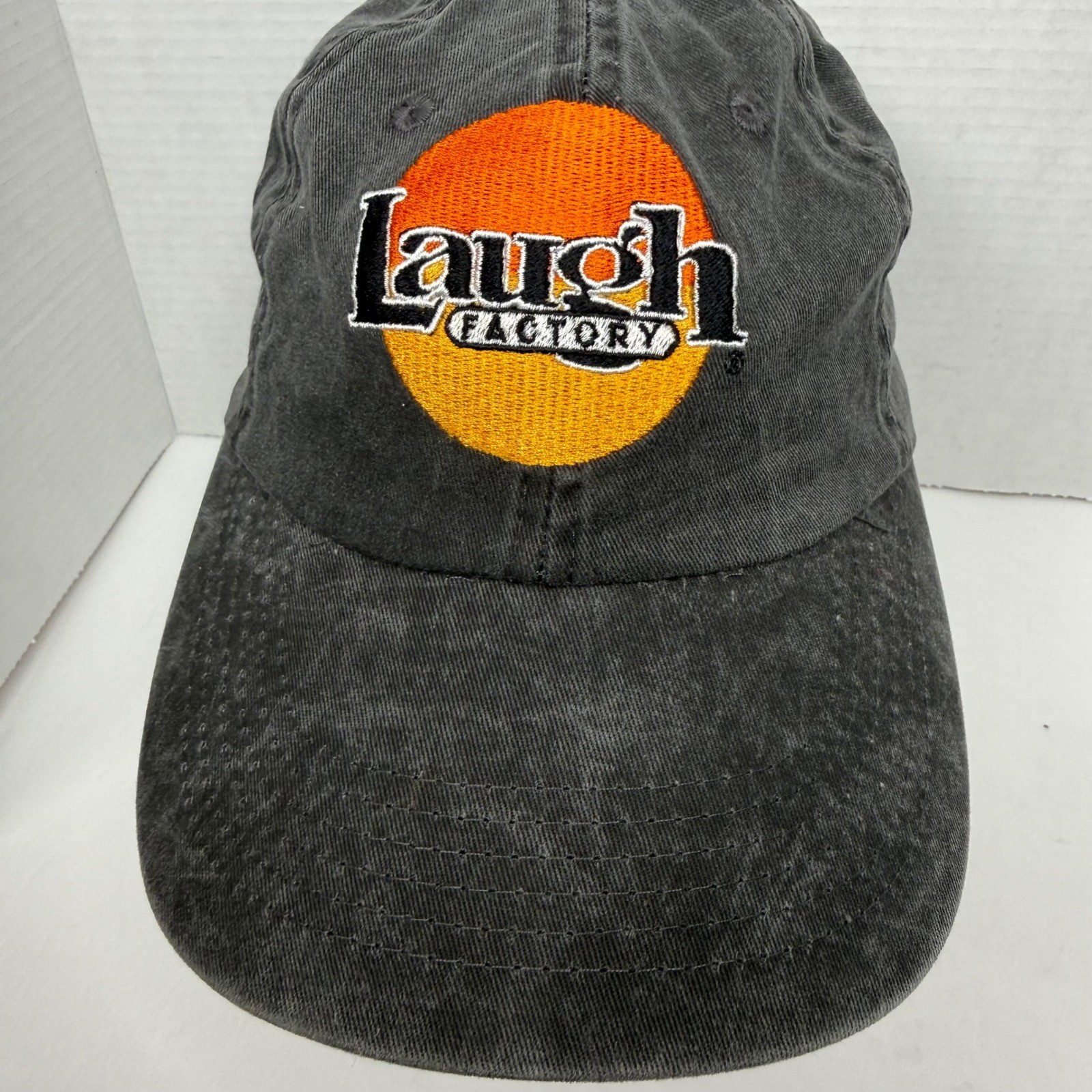 Laugh Factory Hat Mens OSFM Black Washed Comedy Club Cotton Dad Cap Souvenir
