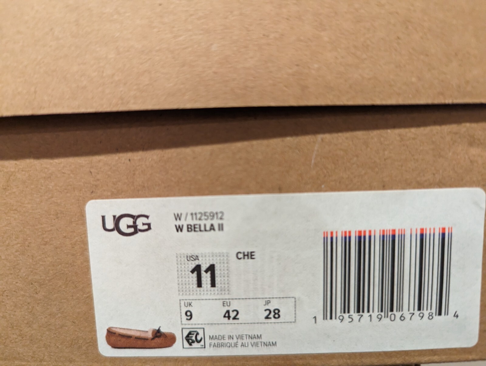 Ugg Australia Womens Bella II moccasin Size 11 NIB
