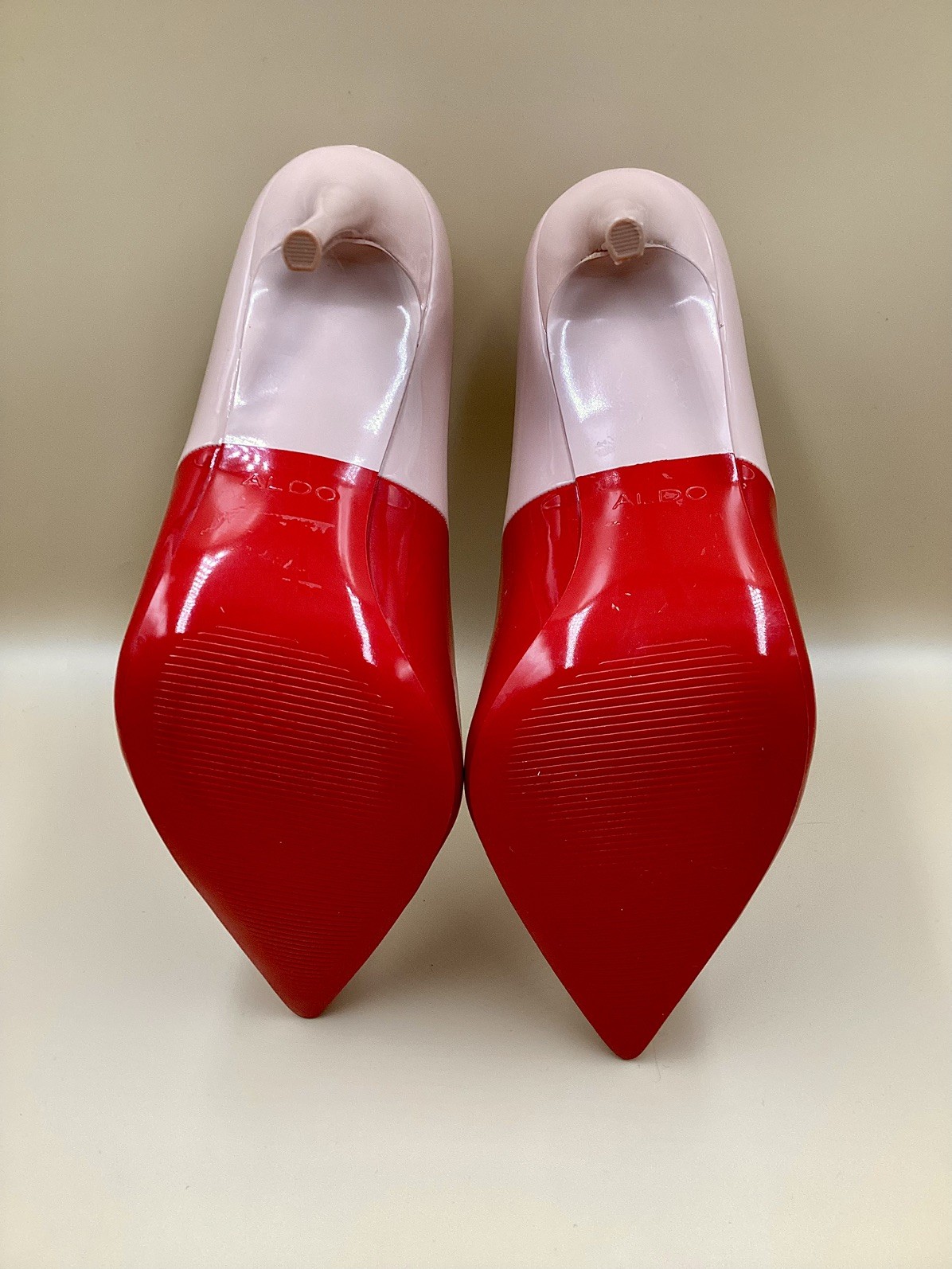 ALDO Red/ Beige Two Tone patent leather pumps Size 8.5-9 *NEW w/o box!*