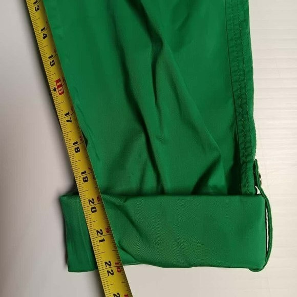 Chico’s Traveler Pants Size 2 Bright Green Cropped Cotton Nylon Span