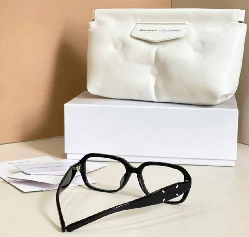 Gentle Monster Maison Margiela MM212 01 sunglasses Black/Clear With Case New