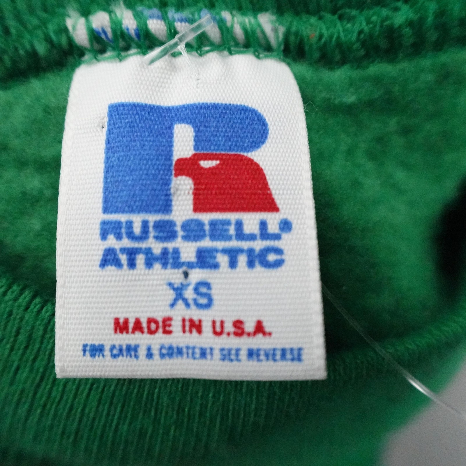 Vintage Russell Athletic Sweatshirt Mens XS Green Crewneck Deadstock NEW USA 90s
