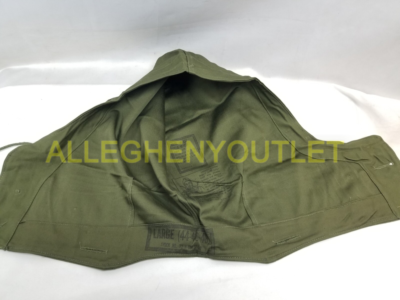 US Military M-1951 Korean War Era Field Jacket Hood, OD, Sz Large 44-46-48, NEW