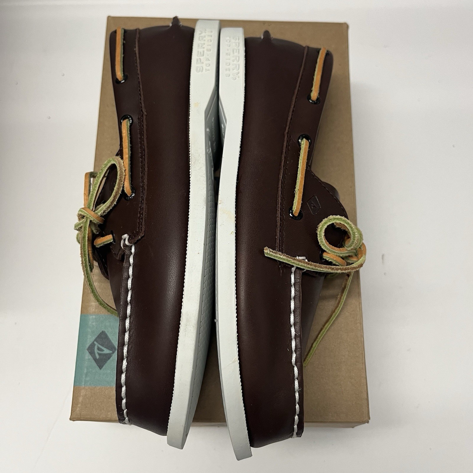 Sperry Top Sider A/O Original 2 Eye Brown Boat School Uniform Shoe Boys SZ 4.5 M