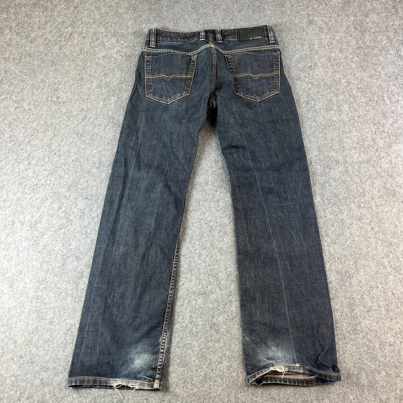 Diesel Viker Mens Jeans Straight 29 30 Dark Wash Blue Cotton Regular Fit