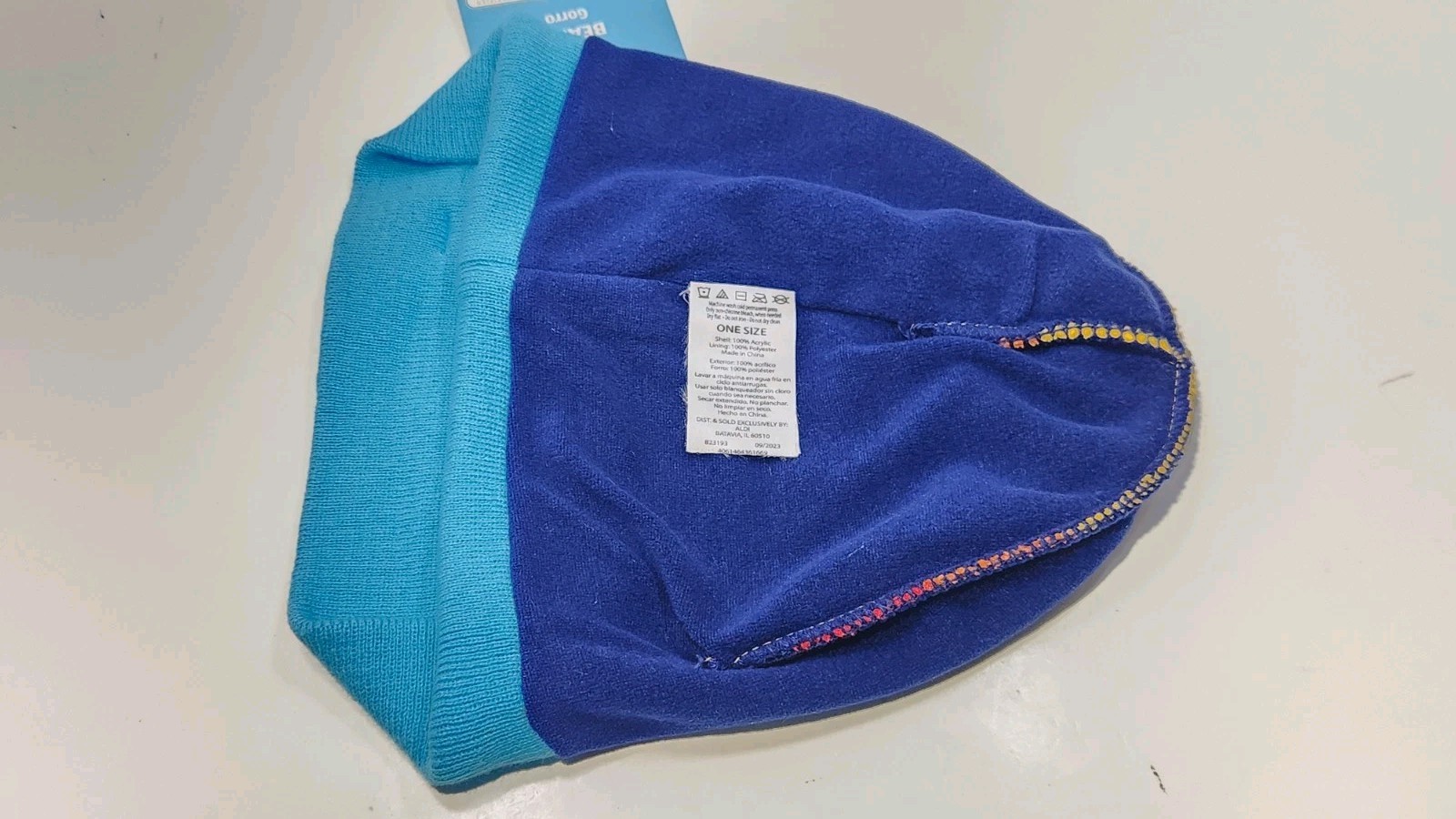 Aldi Gear 2023 Beanie Cap Winter Hat One Size New Retro Colors Blue Yellow Red