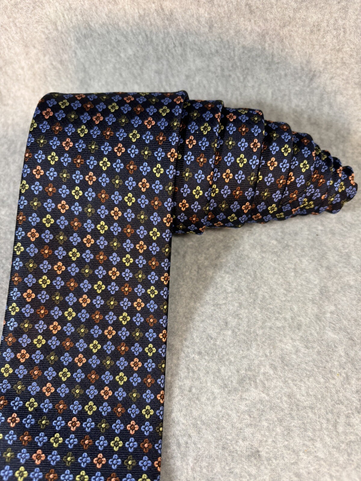 Corporate Image Tie Silk Floral Geometric Pattern Colorful L:58” W:3”