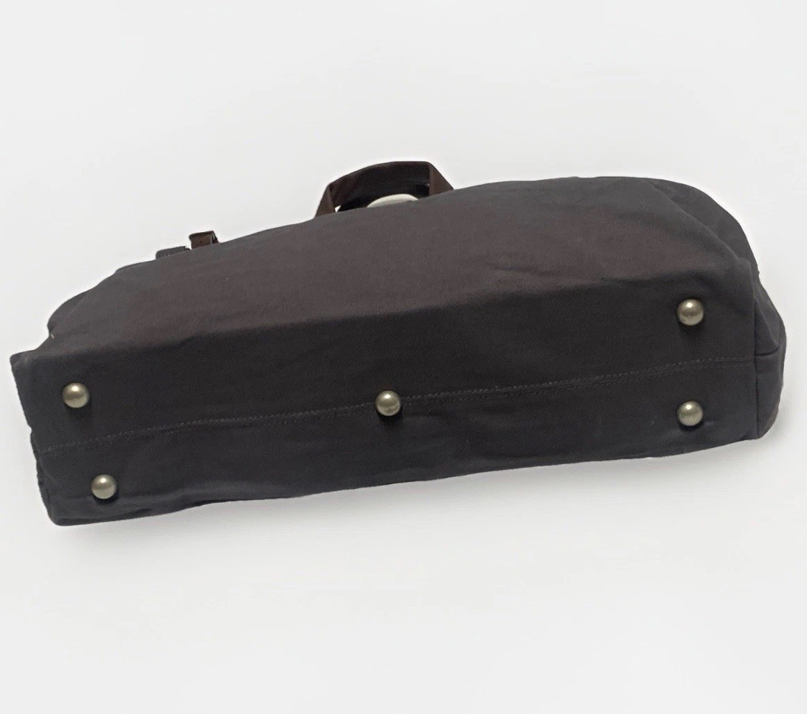 Line Of Trade Blue Weekender Bag 0312 Canvas Duffle Leather Trim Travel Tote 22”