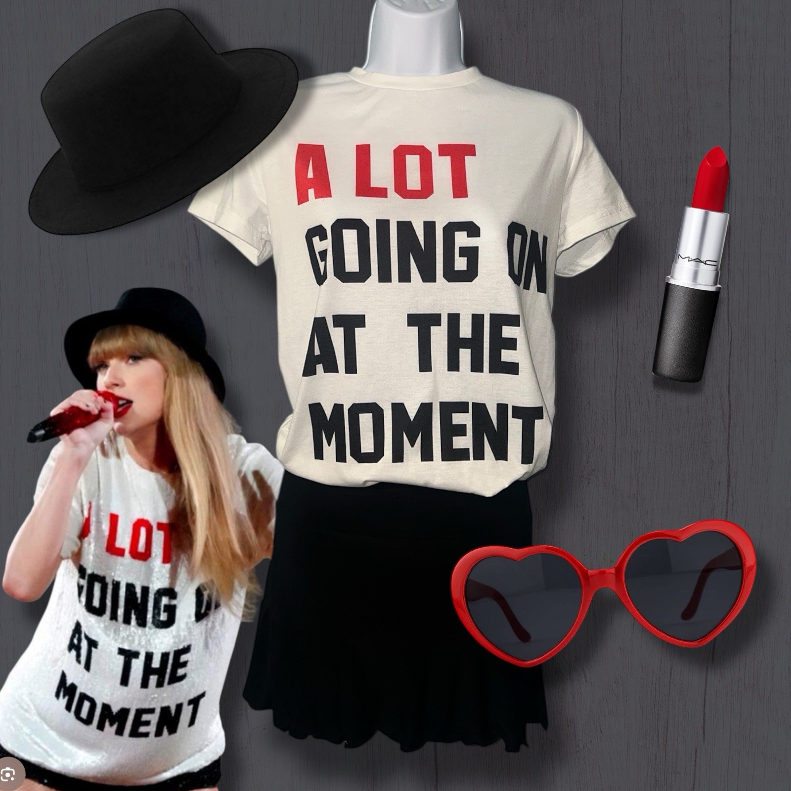 T Swift Inspired “A Lot Going On At The Moment” White Short Sleeve T-Shirt