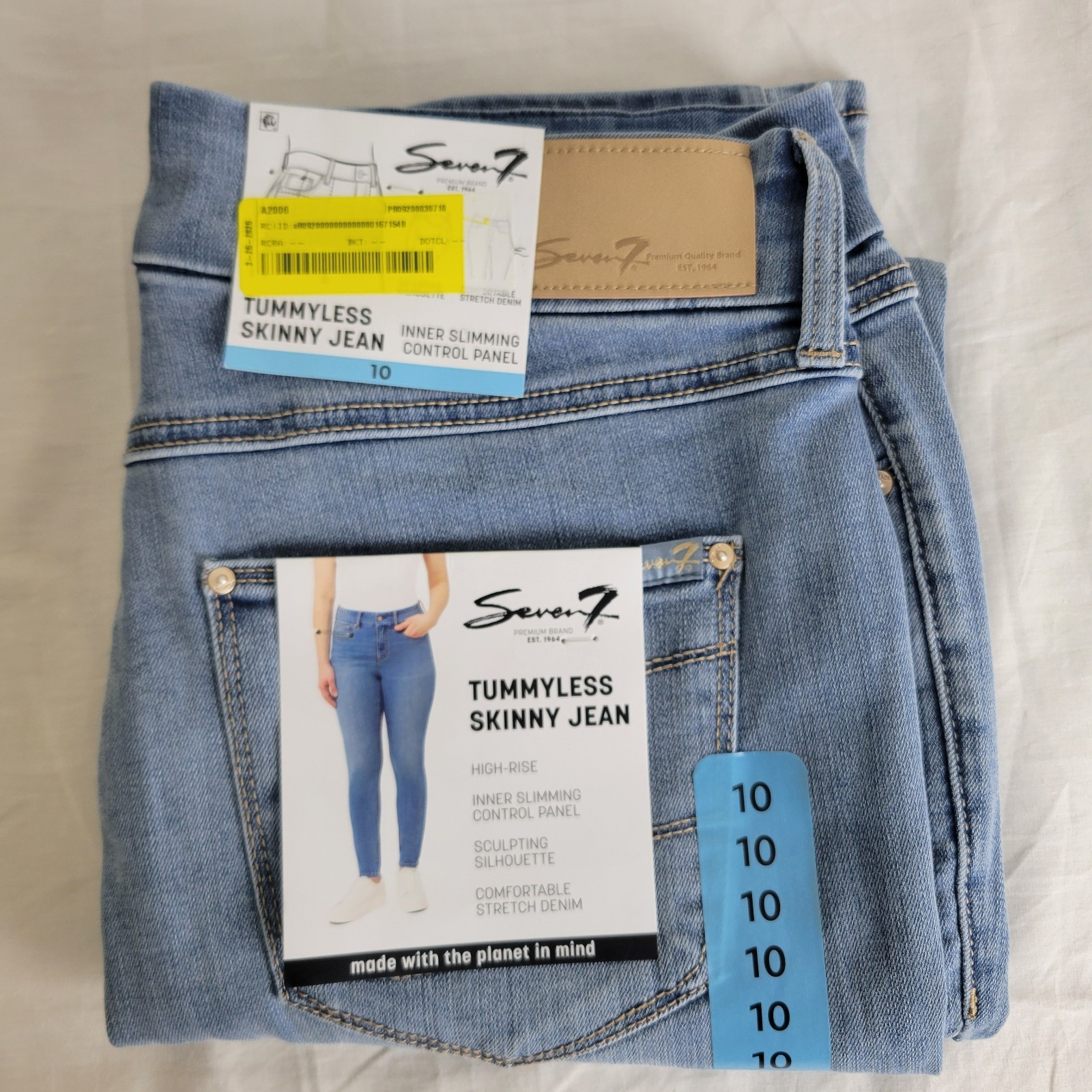 Seven7 Tummyless High Rise Comfy Stretch Skinny Jean Womens SZ 10 MARTINIQUE