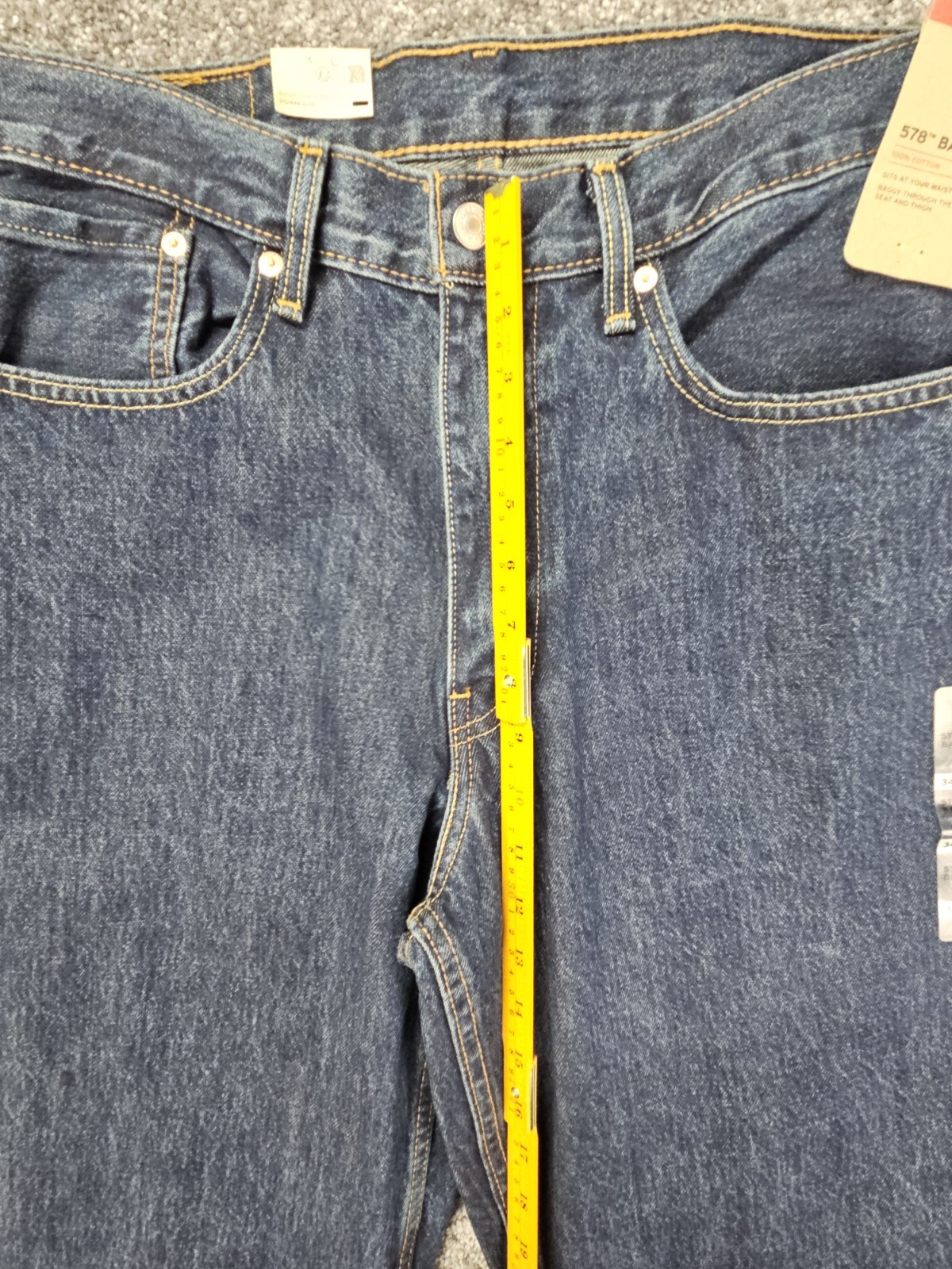 Levi’s 578 Baggy Jeans Men’s 34×30 Dark Wash Denim Y2K Relaxed Fit NWT