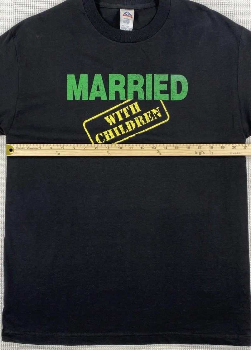 Vintage Married With Children T-Shirt Adult Large Black TV Promo Sitcom Al Bundy