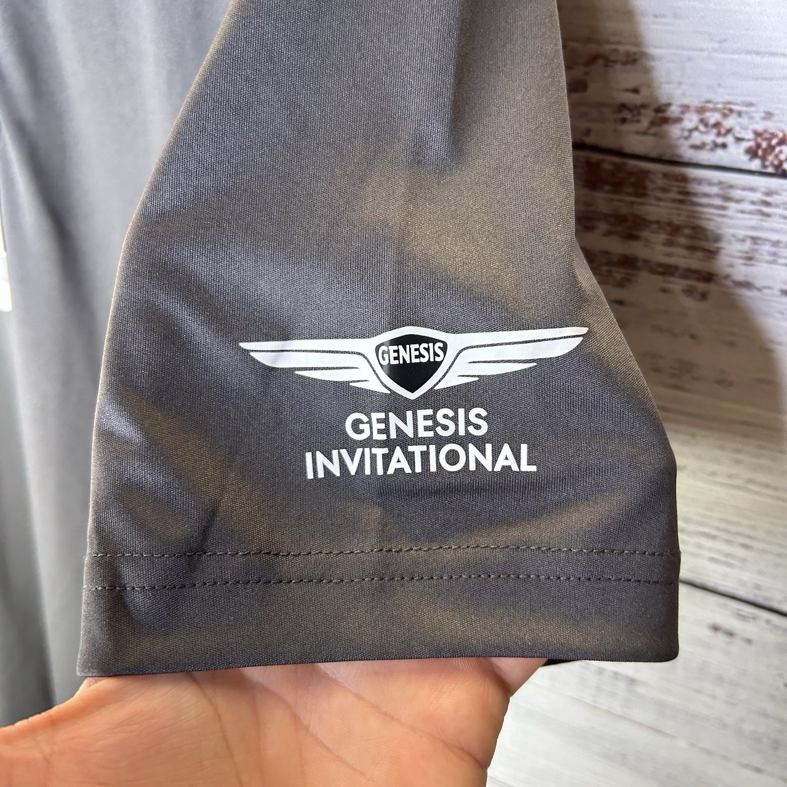 New Levelwear Genesis Invitational Charcoal Gray Wicking Golf Polo Shirt Small