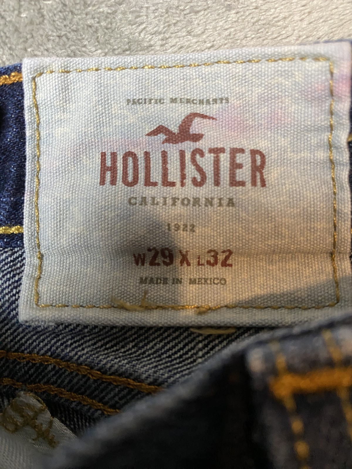 Hollister Men’s Jeans W29 L32 Blue Denim Button Fly