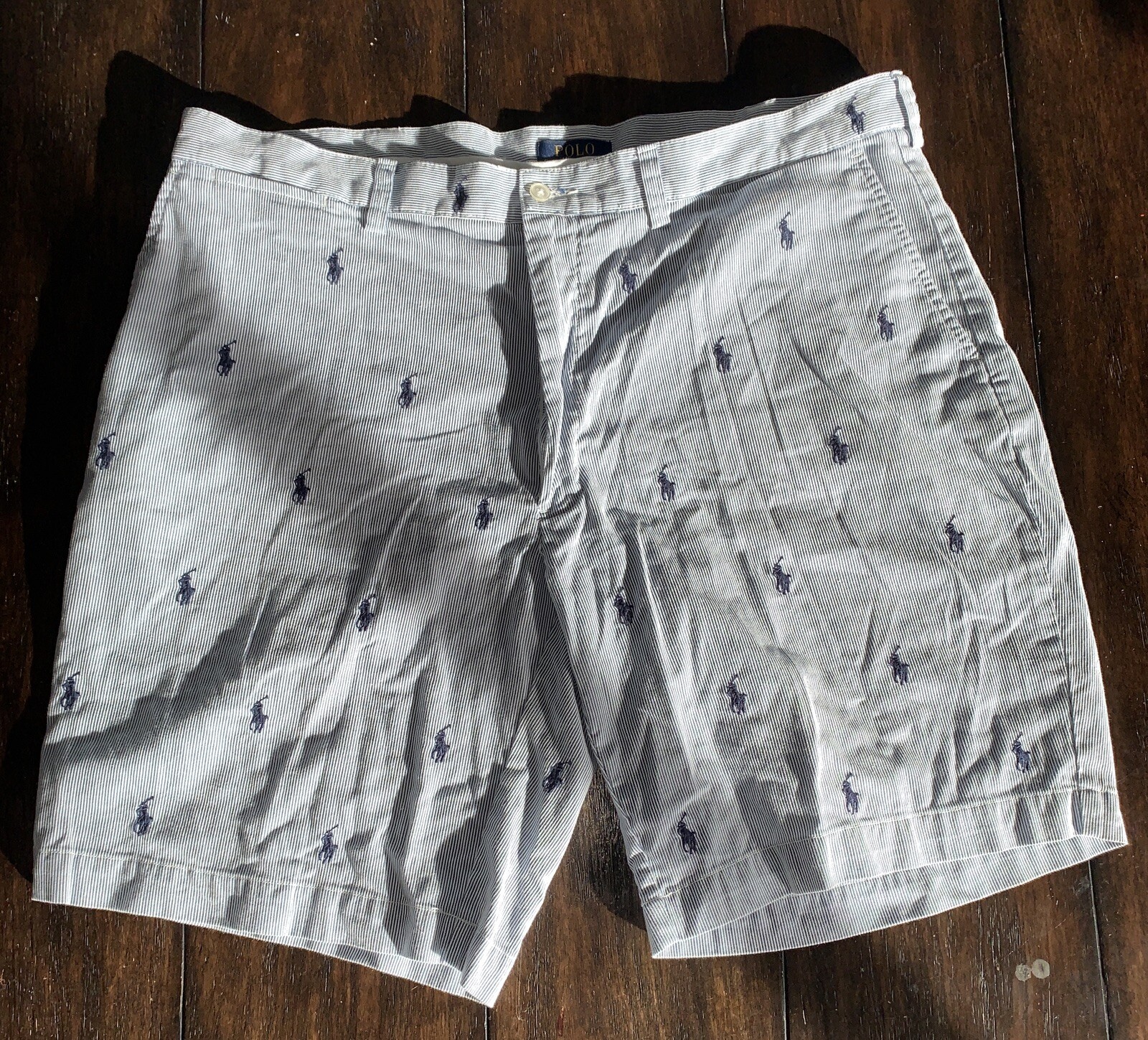 Polo Ralph Lauren Men’s Size 40 Classic Fit Striped Embroidered Pony Shorts