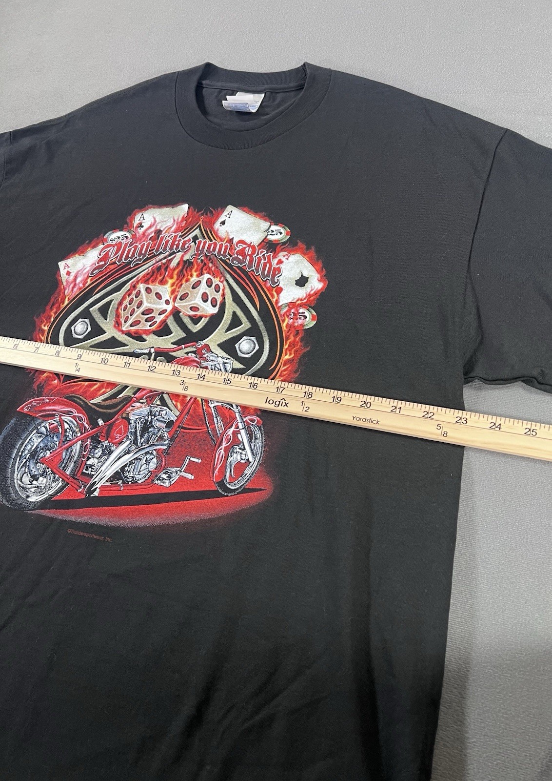 VTG American Thunder 90s Biker Black Sz XL Graphic Tennessee River T-shirts X3