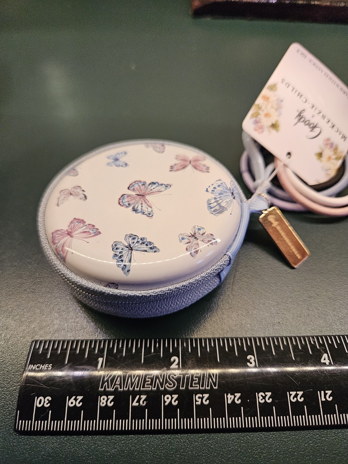 Mackenzie Childs MC x Goody Butterfly Toile Purse Charm Elastic 15 CT New
